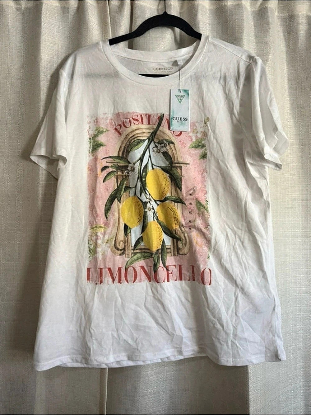 Guess Positano Lemoncello Graphic Tee XL NWT